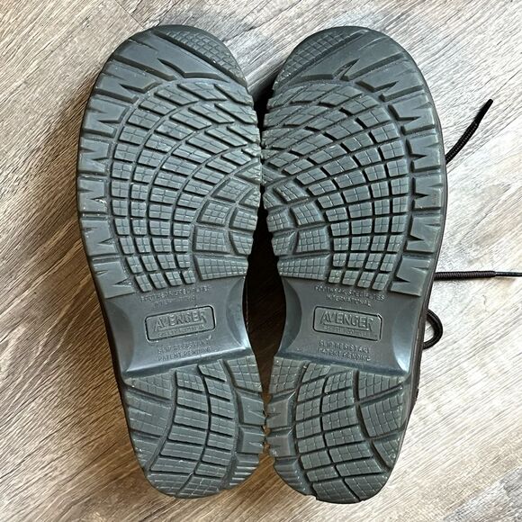 Avenger Oxford A7166 Safety Toe Shoes Brown Leather Womens 7.5 UK 5 EU 37.5 - Picture 7 of 10